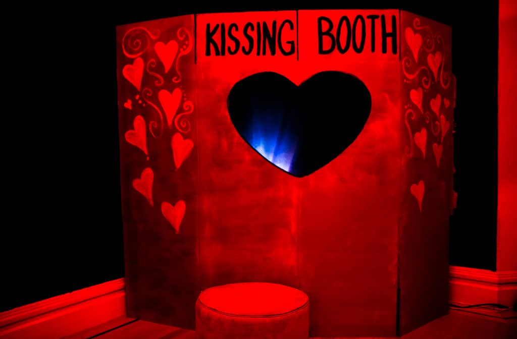 decorated booth